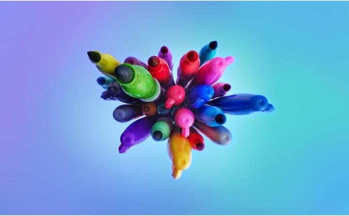 Actual product image Newell Sharpie - Permanent Marker Fine Glam Pop 5-Blister (2201774) (Multicoloured, 0.90 mm, 5 x)