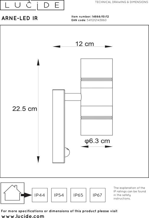 Produktbild Lucide Arne (350 lm, GU10, IP44)