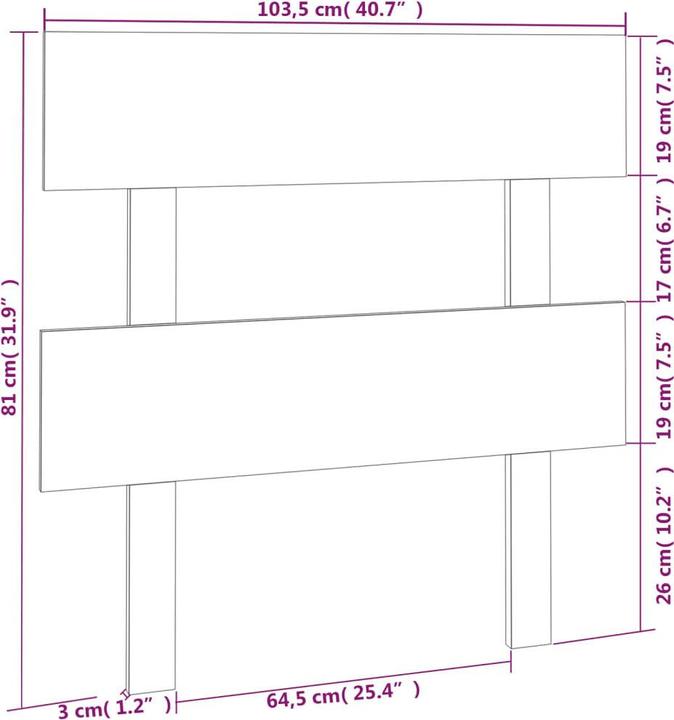 Immagine prodotto VidaXL Lashonda (103,5 x 3 x 81 cm)