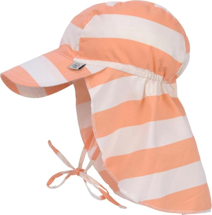Lässig Sonnenhut Flap Block Stripes – Milky Peach Gr. 50-51 cm (51, 50 C)