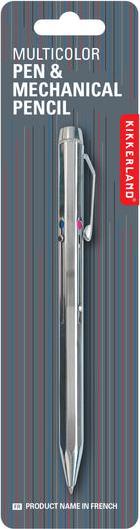 Kikkerland 3-colour pen (Silver, 1 x)