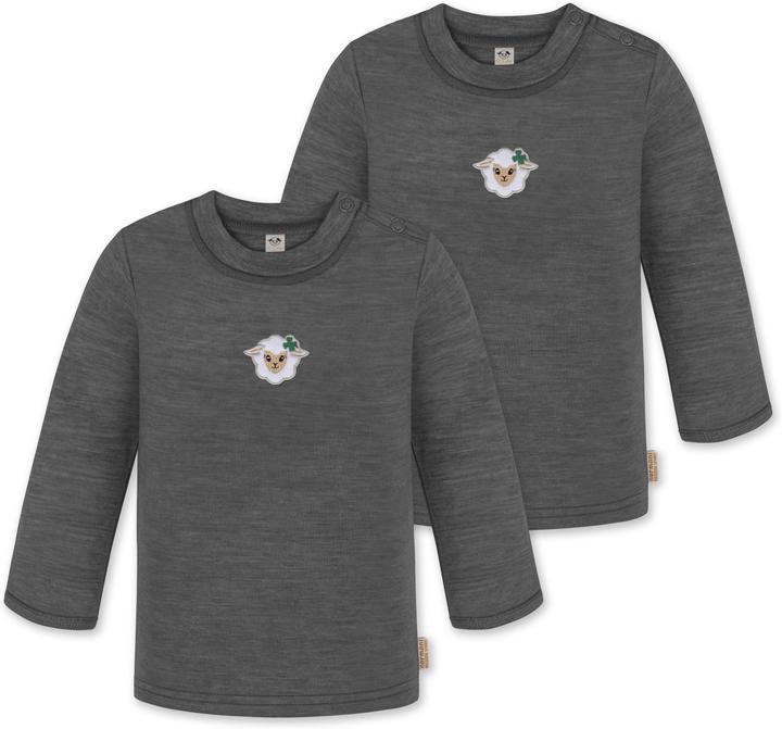 Actual product image Normani 2-pack baby merino longsleeve "Taupo" - 9465 (104)