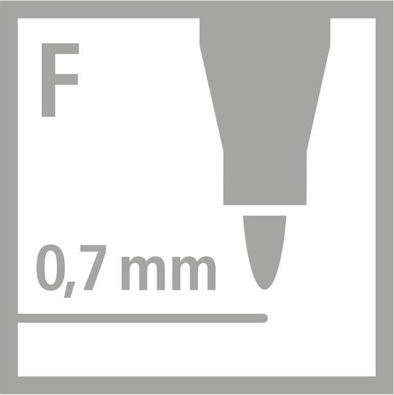 Image du produit STABILO Folienstift OHPen Universal F Schwarz, 10 Stück (Noir, 0.70 mm, 10 x)