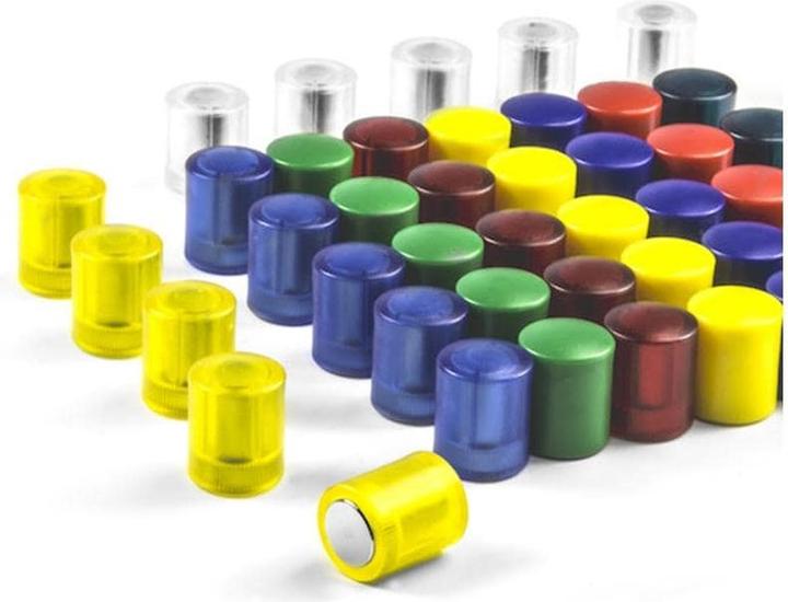 Image du produit Supermagnete Plots magnétiques cylindriques, bleu transparent (5 x)