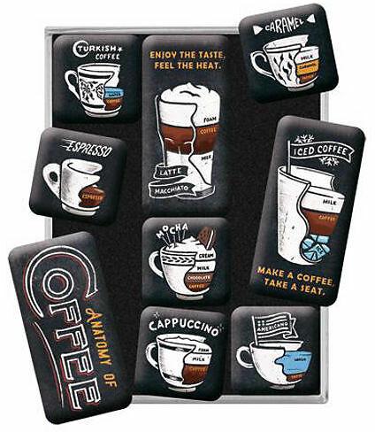 Immagine prodotto Nostalgic-Art Merchandising Set di magneti Anatomia del caffè