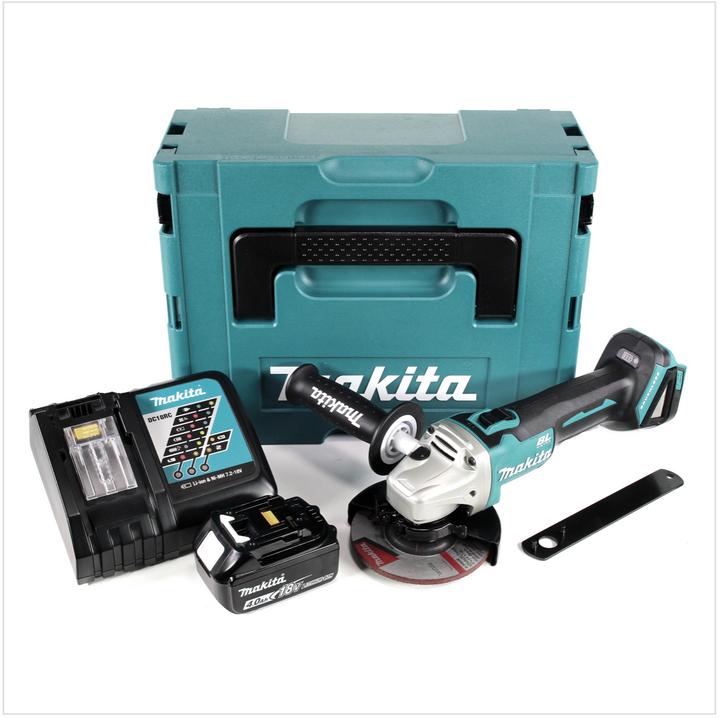 Image du produit Makita DGA 504 RM1J 18 V Meuleuse sans fil Ø 125 mm brushless avec Boîtier de transport MAKPAC + 1x (125 mm)