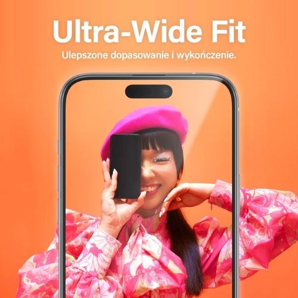 Actual product image PanzerGlass Screen Protector Ultra-Wide Fit w. EasyAligner (1 Piece, Apple iPhone 15 Plus)