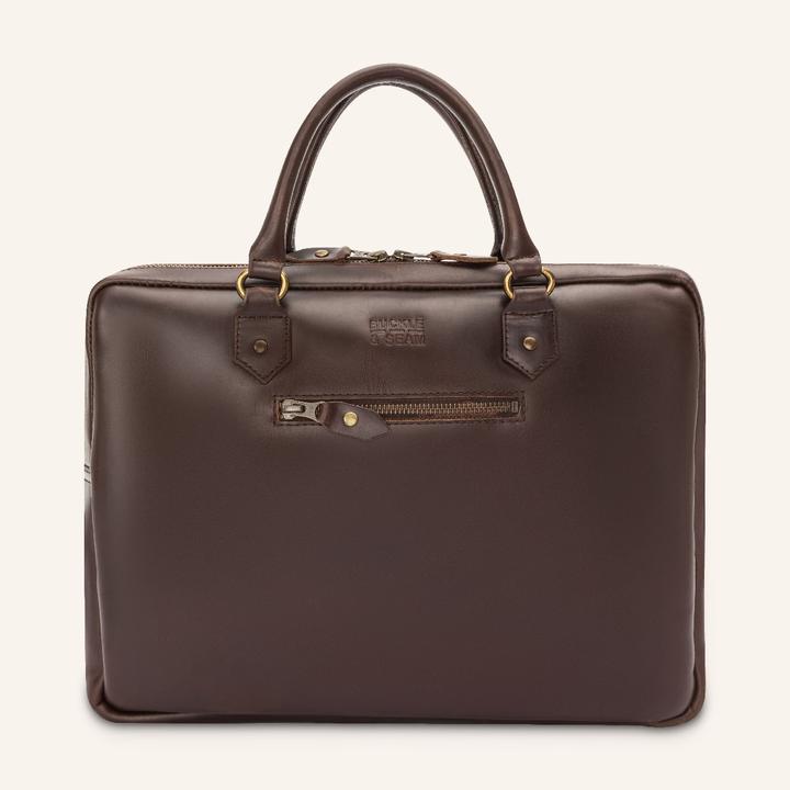 Immagine prodotto Buckle & Seam Borsa per laptop in pelle Cali Brown / Dot