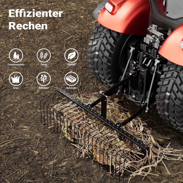 Image du produit Wiltec Scarificateur 183cm pour tondeuse autoportée Aérateur Entretien de la pelouse Tracteur de pelouse (Tracteur de pelouse)