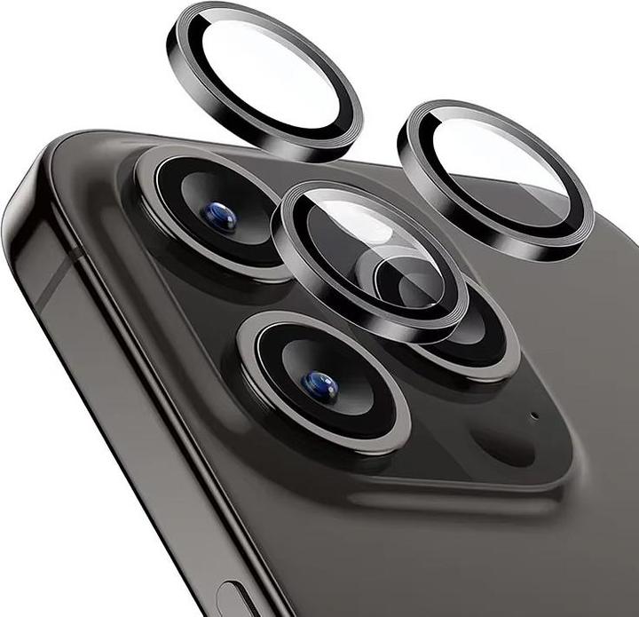 Immagine prodotto Mx. Moox iPhone 15 Pro / 15 Pro Max - Tempered Glass / Panzerglas Rückkamera - schwarz einzeln (1 Pezzo/i, Apple iPhone 15 Pro Max, Apple iPhone 15 Pro)