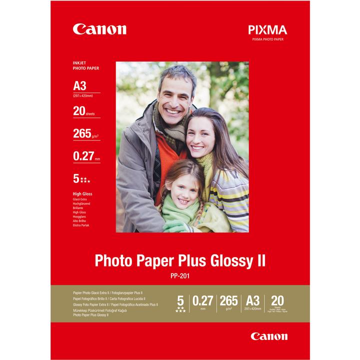 Image du produit Canon PP-201 Plus Glossy II (265 g/m², A3, 20 x)