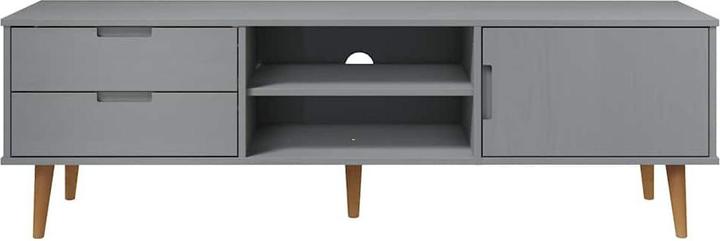 Image du produit VidaXL TV-Schrank MOLDE Grau 158x40x49 cm Massivholz (158 x 40 x 49 cm)