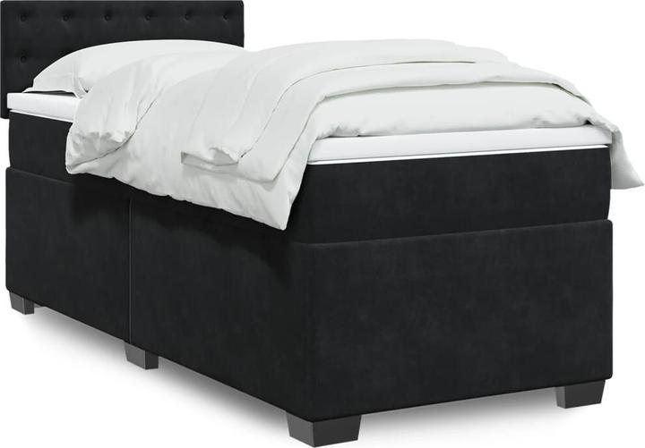 Immagine prodotto VidaXL Bo x letto a molle con materasso 90 x 190 cm in velluto (90 x 190 cm, 90 x 190 cm)