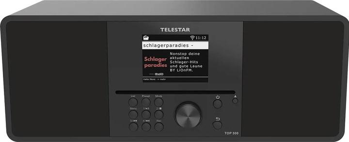 Produktbild Telestar TOP 300 sw Digitalradio Stereo CD,Internet/DAB+/UKW,BT,USB,Hotelmode (DAB+, FM, Internetradio)