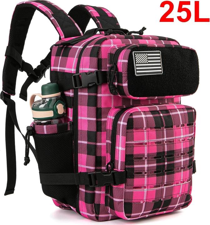 Only-Bags.Store Taktischer Rucksack Outdoor Survival Bug Out Bag kleiner Schulrucksack Hking mit Getränkehalter (25 l)