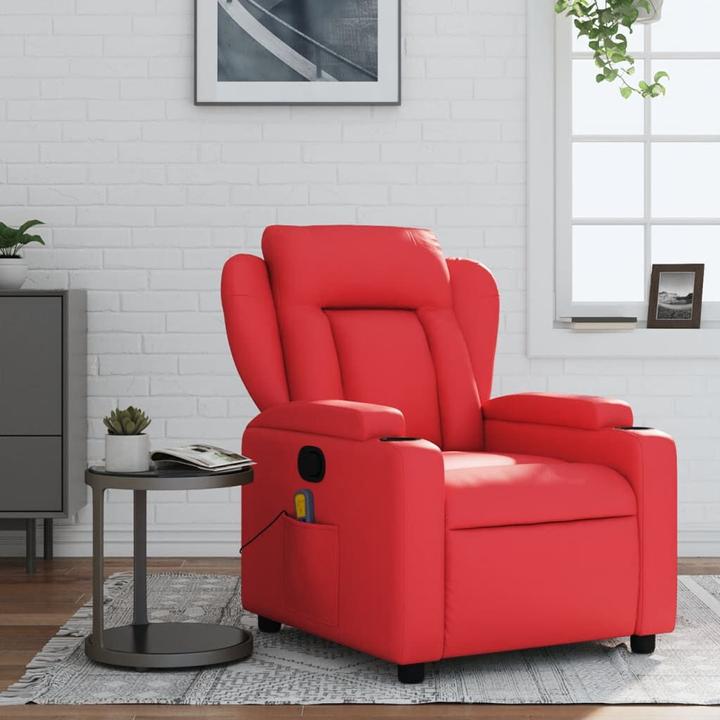 Produktbild VidaXL Massagesessel Rot Kunstleder,Farbe: Rot,Material: Kunstleder