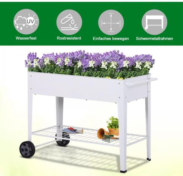 Produktbild Outsunny Mobiler Pflanzenwagen mit Stauraum