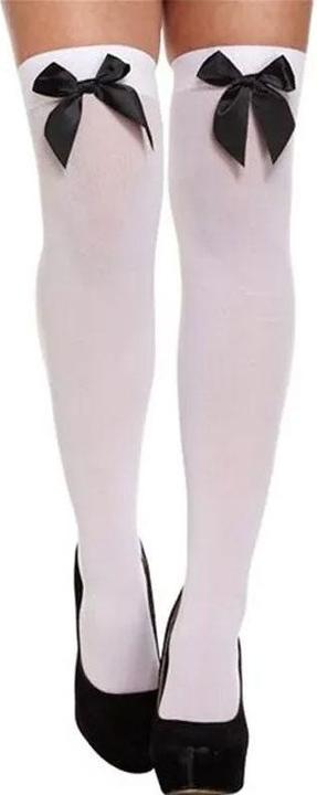 Produktbild Henbrandt Weisse Overknees mit schwarzer Schleife