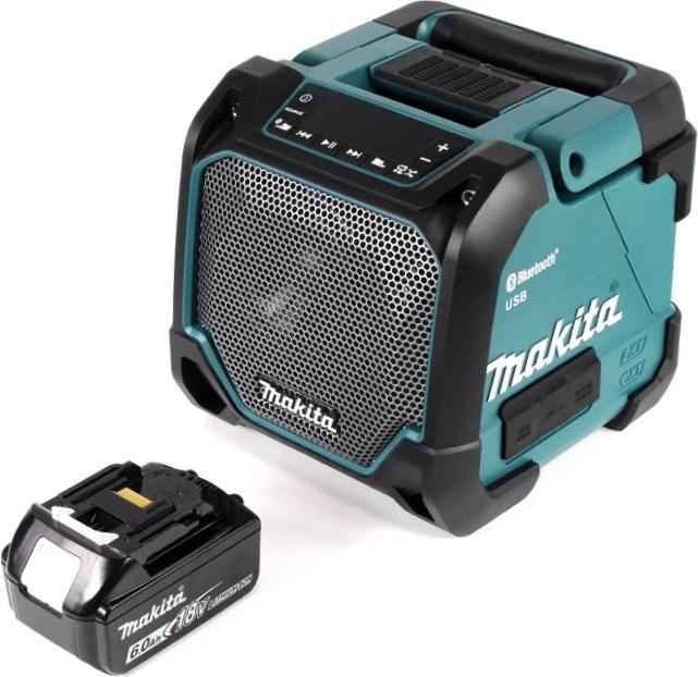 Actual product image Makita DMR 202 G1 Construction site loudspeaker 18V - for battery and mains operation, with Bluetooth (Bluetooth)