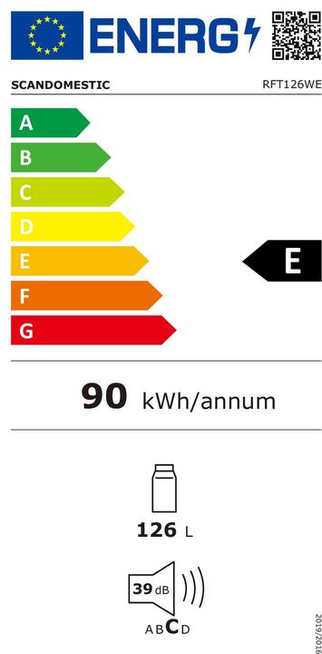 Etichetta energetica Scandomestic RFT126WE (126 l)