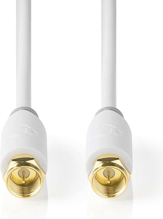 Actual product image Nedis Satellite and aerial cable - F connector - 10 m - round - Gold plated - Individually shielded - 75 (Antenna cable)
