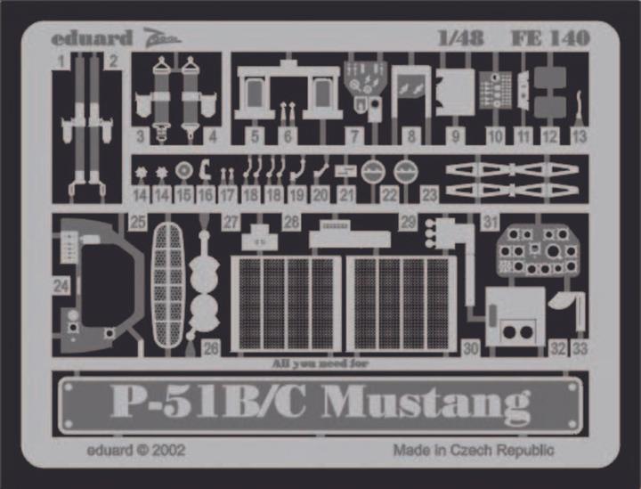 Actual product image Eduard P-51B/C Mustang