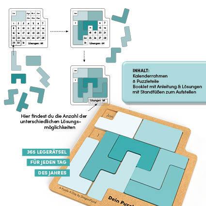 Actual product image Your puzzle calendar. Set the date - a puzzle for every day of the year (German)