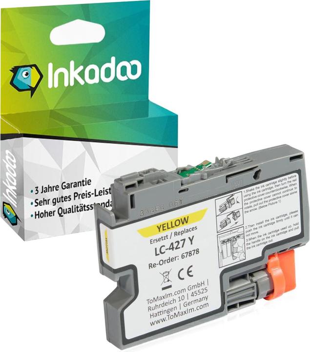 Produktbild Inkadoo Kompatibel Tinte für Brother LC-427 (Y)