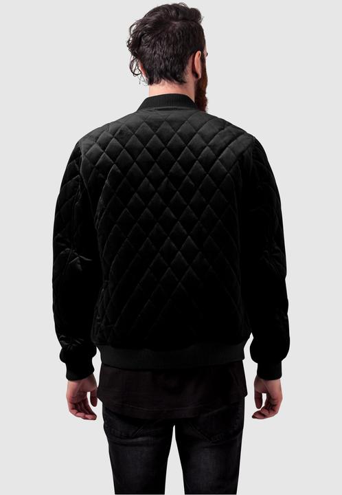 Actual product image Urban Classics Diamond Quilt Velvet Jacket (S)
