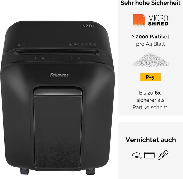 Immagine prodotto Fellowes Powershred LX201 (Microtaglio)