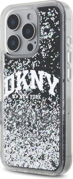 Actual product image DKNY DKHCP16LLBNAEK iPhone 16 Pro 6.3" black/black hardcase Liquid Glitter Arch Logo (Apple iPhone 16 Pro)