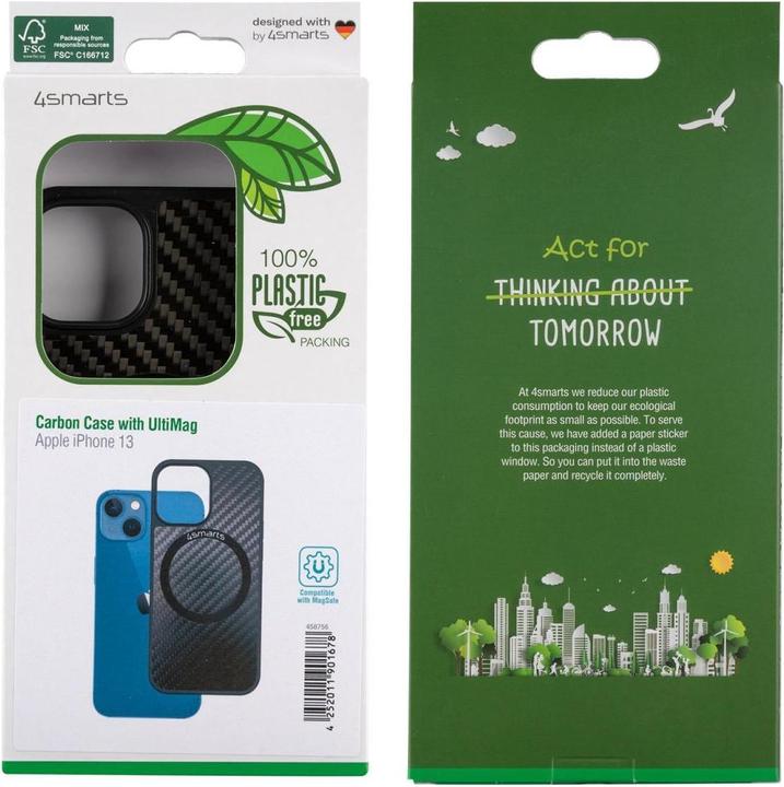 Produktbild 4smarts Back Cover Carbon mit UltiMag iPhone 13 (Apple iPhone 13)