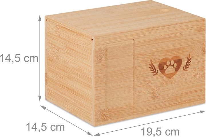 Productafbeelding Relaxdays Dieren urn (19,5 x 14,5 x 14,5 cm, 3 l)