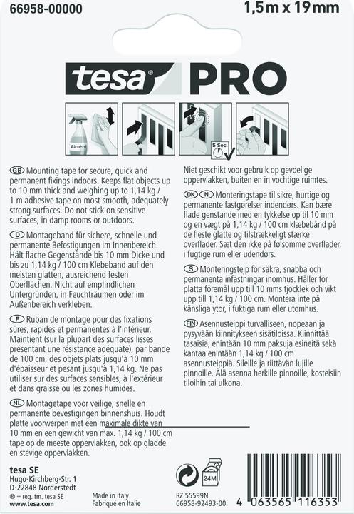 Image du produit tesa Ruban adhésif double face (19 mm)