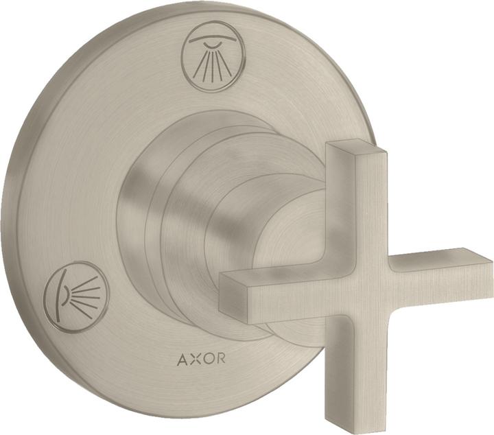Produktbild hansgrohe Axor Citterio Trio / Quattro Absperr-und Umstellventil Unterputz mit Kreuzgriffen