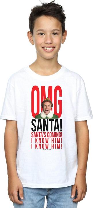 Actual product image Elf Boys OMG Santa I Know Him T-Shirt (116)