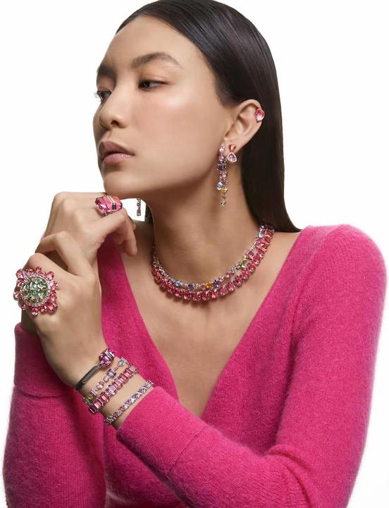 Immagine prodotto Swarovski Anello Curiosa Cocktail Oro Rosa Multicolore (55)