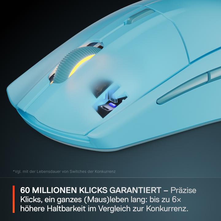 Produktbild SteelSeries Rival 3 WL Gen 2 - Aqua (Kabellos)