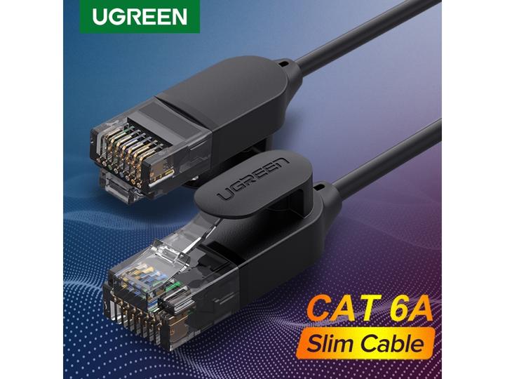 Actual product image Ugreen Cat6A UTP 10-Gbit Slim Ethernet RJ45 Pure Copper (UTP, CAT6a, 0.50 m)