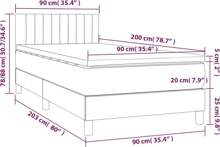 Actual product image VidaXL Yarkona (90 x 200 cm, 90 x 200 cm)