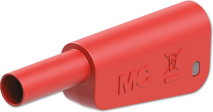 Actual product image Stäubli SLQ-4N-46 Safety laminated plug Plug Pin-Ø: 4 mm Red 1 pc.