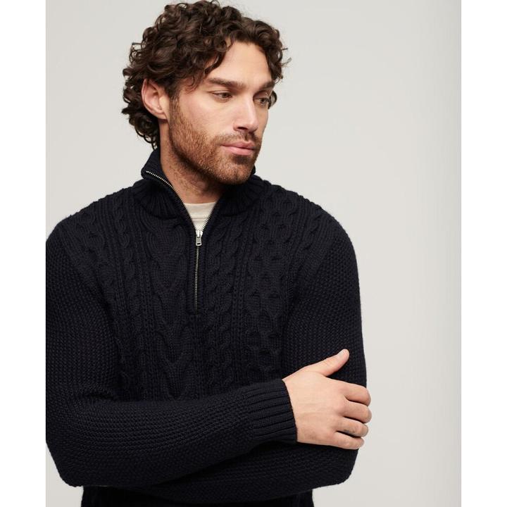Actual product image Superdry half-zip knit weater uperdry jacob cable (S)