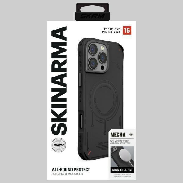 Actual product image Skinarma case Mecha iPhone 16 Pro 6.3" Magnetic Charging black (Apple iPhone 16 Pro)