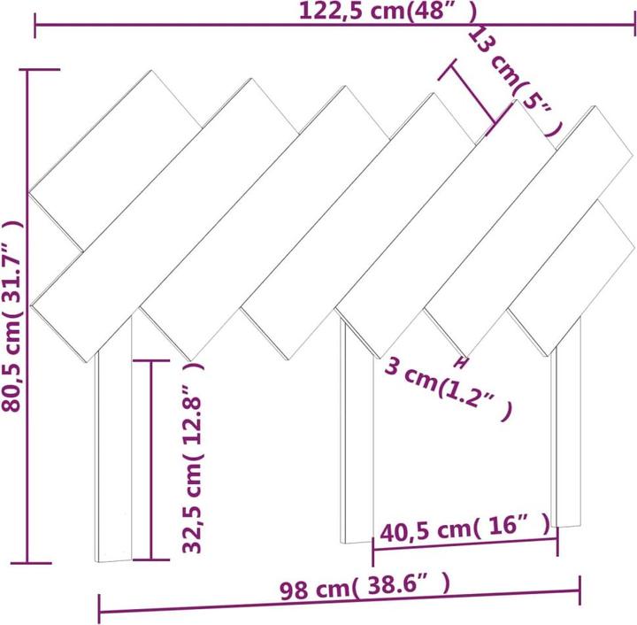 Actual product image VidaXL Ute (132 x 3 x 81 cm)