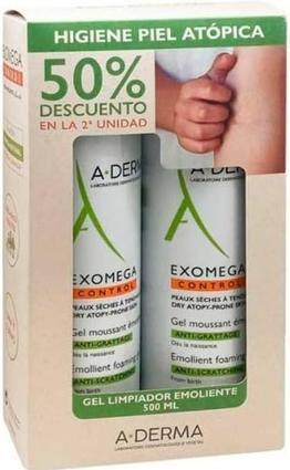 Image du produit A-Derma Exomega Gel Moussant żel do codziennej pielęgnacji bardzo suchej i atopowej skóry 2x500ml (Lotion pour le corps, 1000 ml)