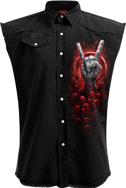 Actual product image Spiral Unisex Adult Tomb Of Rock Stone Wash Sleeveless Shirt (XL)