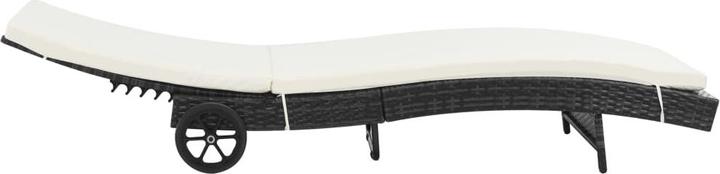 Image du produit VidaXL Sonnenliegen 2 Stk. mit Rollen und Auflagen Poly Rattan (60 cm)