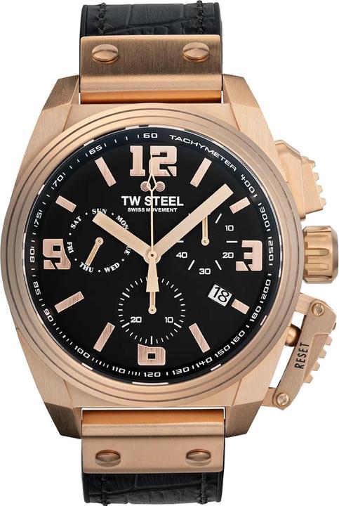 Produktbild TW-Steel TW1115 Canteen Chronograph Herrenuhr 46mm 10ATM (Chronograph, 46 mm)
