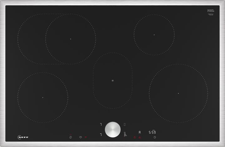 Neff N 90, Induction hob, 80 cm, Black, With overlying frame, T58STF1L0