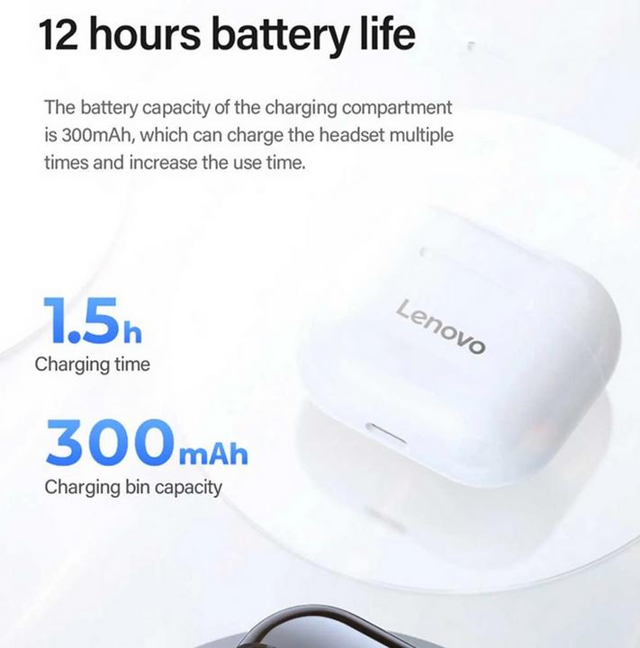 Produktbild Lenovo LP40 (keine Geräuschunterdrückung, 3 h, Kabellos)